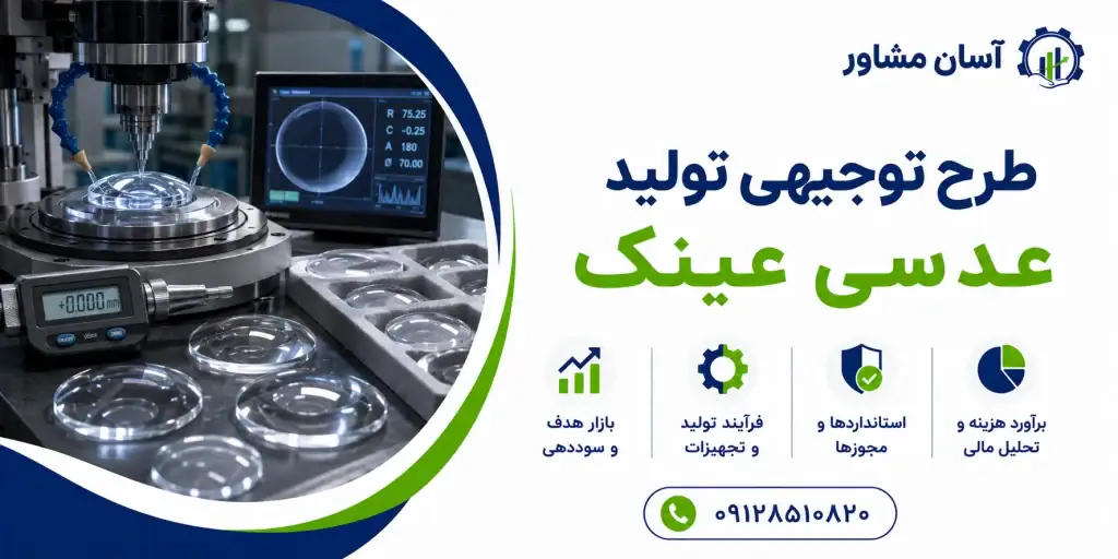طرح تولید عدسی عینک