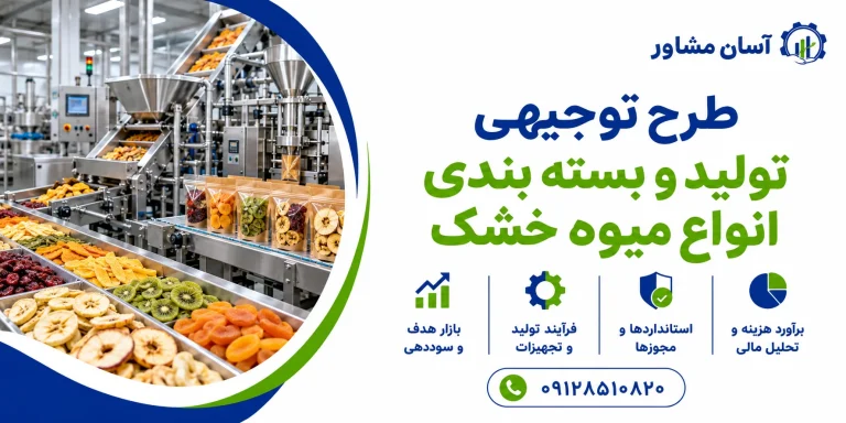 طرح تولید و بسته بندی انواع میوه خشک