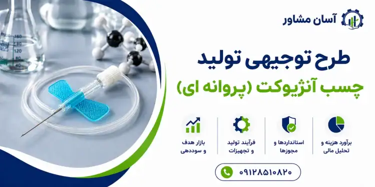 طرح تولید چسب آنژیوکت (پروانه ای)