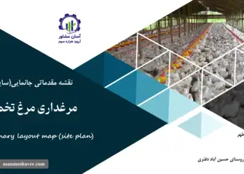 نقشه جانمایی (سایت پلان) مرغداری مرغ تخمگذار