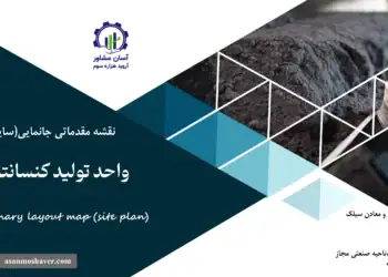 نقشه جانمایی (سایت پلان) واحد تولید کنسانتره آهن