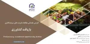 گزارش مطالعات فرصت های سرمایه گذاری بازیافت کشاورزی