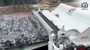 بررسی تجهیزات و تأسیسات خط تولید الیاف بازیافتی