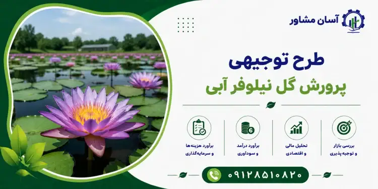 طرح پرورش گل نیلوفر آبی