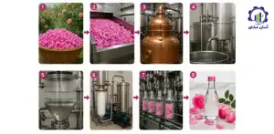 مراحل تولید گلاب در زمین کشاورزی راهنمای جامع برای کشاورزان
