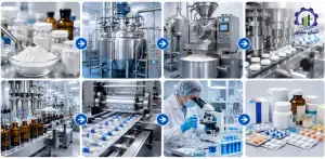 مراحل تولید دارو و فرآورده های دارویی راهنمای جامع برای تولیدکنندگان