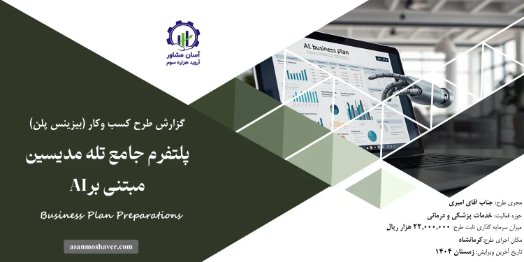 پلتفرم جامع تله مدیسین مبتنی برAI گزارش بیزینس پلن