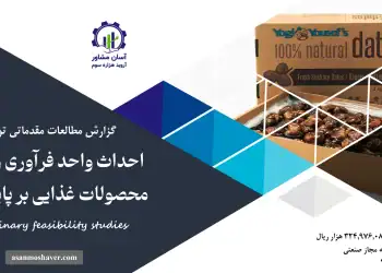 گزارش امکان سنجی احداث واحد فرآوری و تولید محصولات غذایی بر پایه خرما