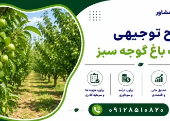 طرح احداث باغ گوجه سبز