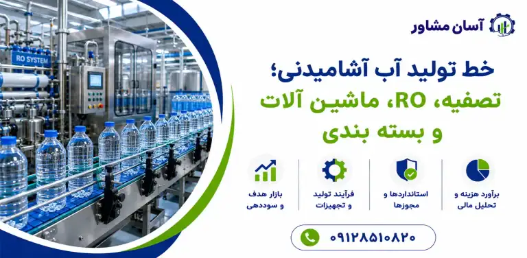 خط تولید آب آشامیدنی؛ تصفیه، RO، ماشین آلات و بسته بندی