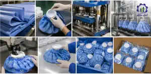 مراحل تولید کیسه یخ پزشکی در واحد تولیدی راهنمای جامع و تخصصی