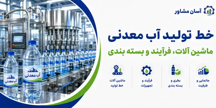 خط تولید آب معدنی؛ ماشین آلات، فرآیند و بسته بندی