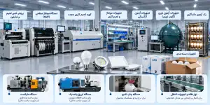 ماشین آلات و تجهیزات مورد نیاز تولید لامپ LED