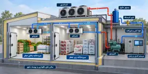 اجزای اصلی سردخانه دو مداره